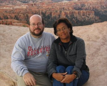 Joanne and steve on the rim of Bryce Cabin